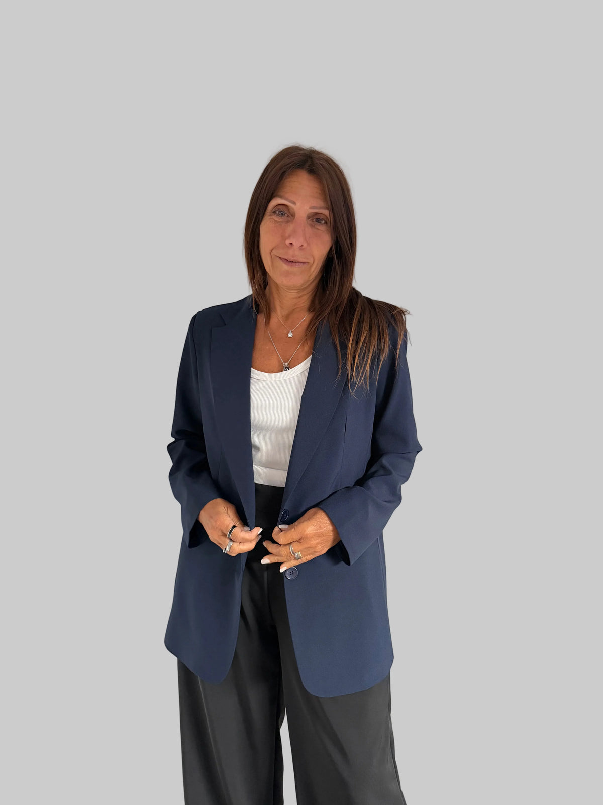 Blazer Solari forrado azul
