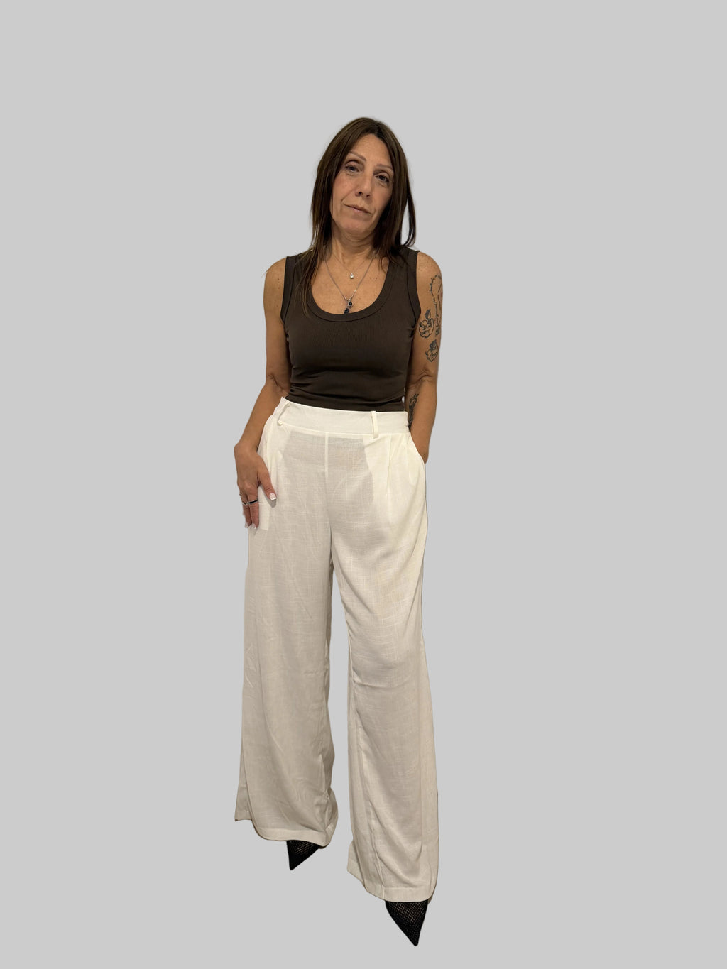 Pantalón Pardo de Lino