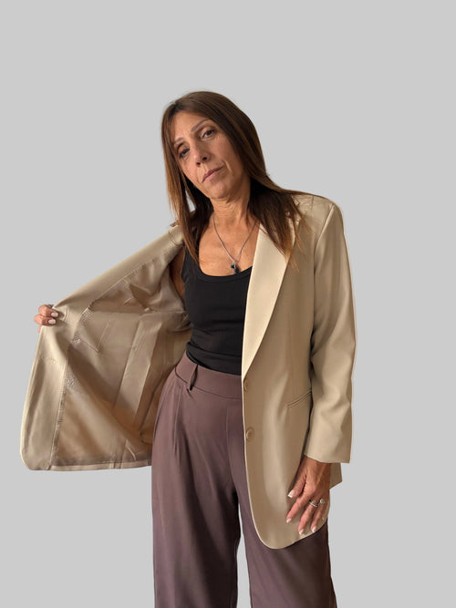Blazer Solari forrado beige