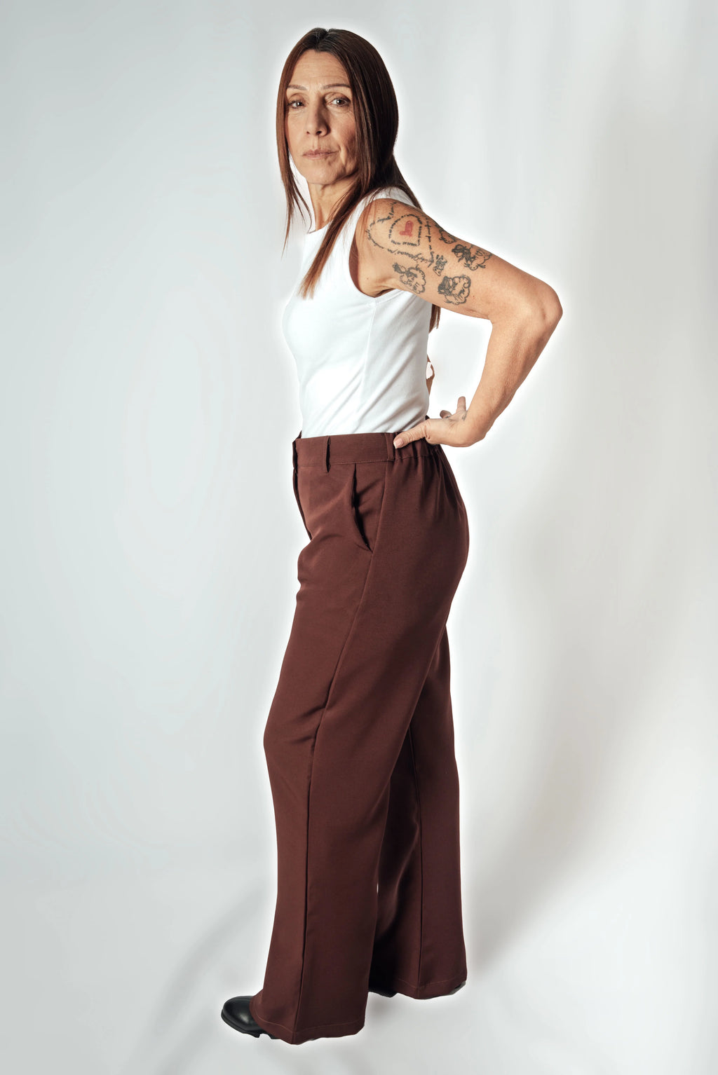 Pantalón Sastrero Wide leg Maravilla con elástico atrás