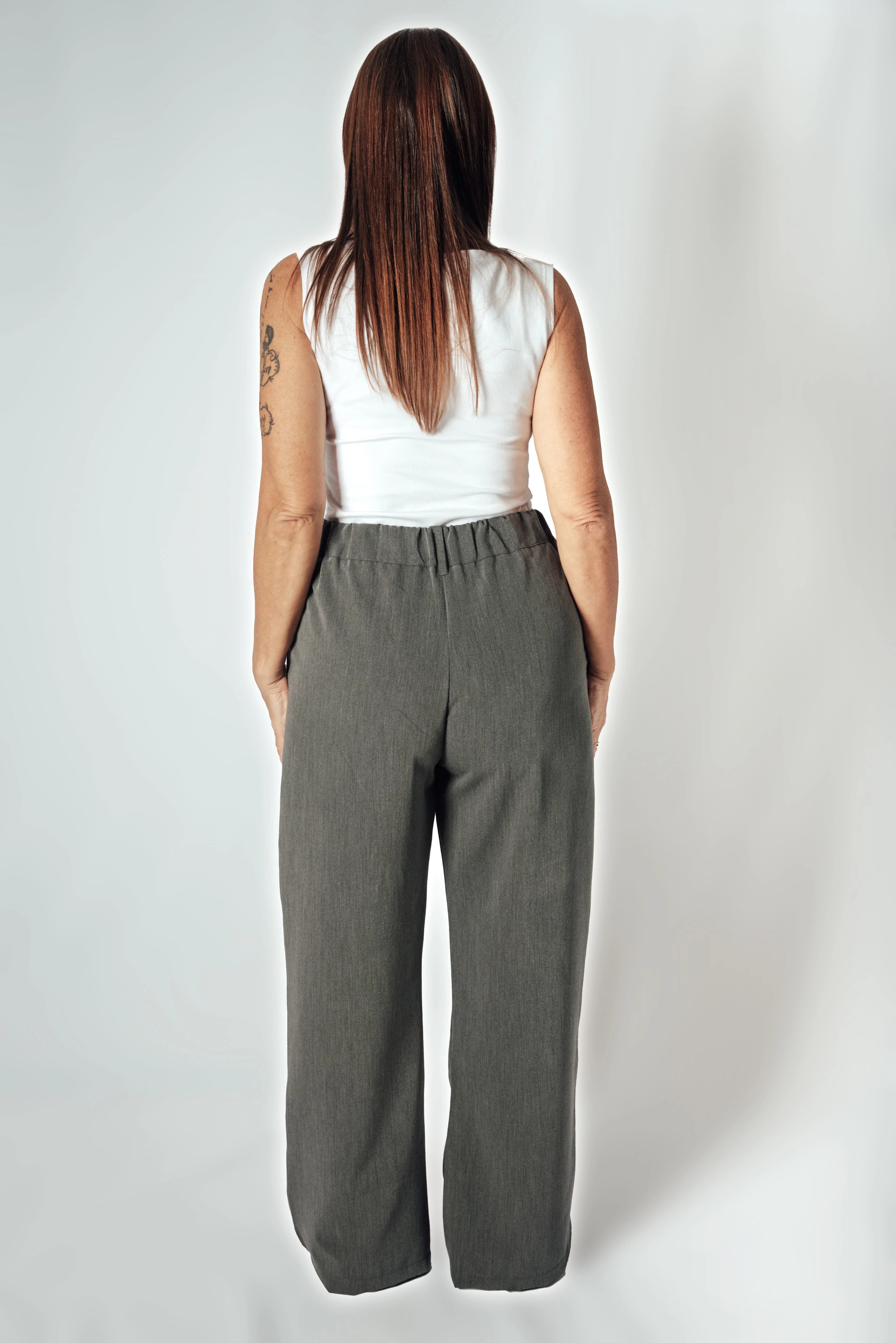 Pantalón Sastrero Wide leg Maravilla con elástico atrás