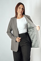 Blazer Solari forrado gris