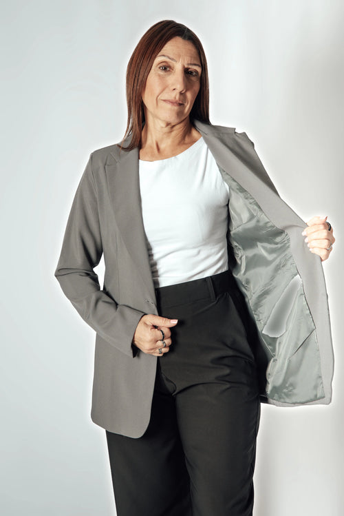 Blazer Solari forrado gris