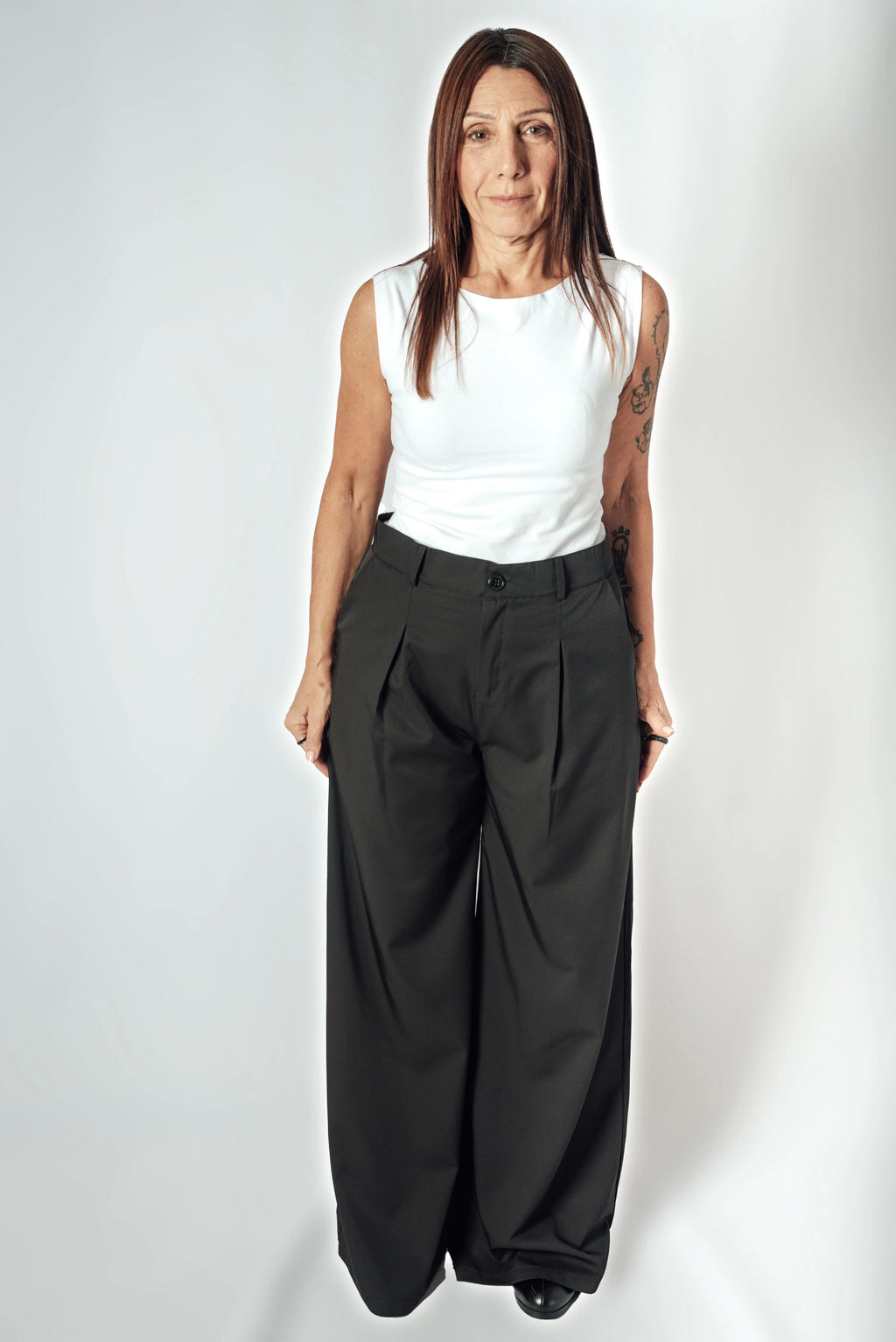 Pantalón Sastrero Wide leg Costas sin elástico