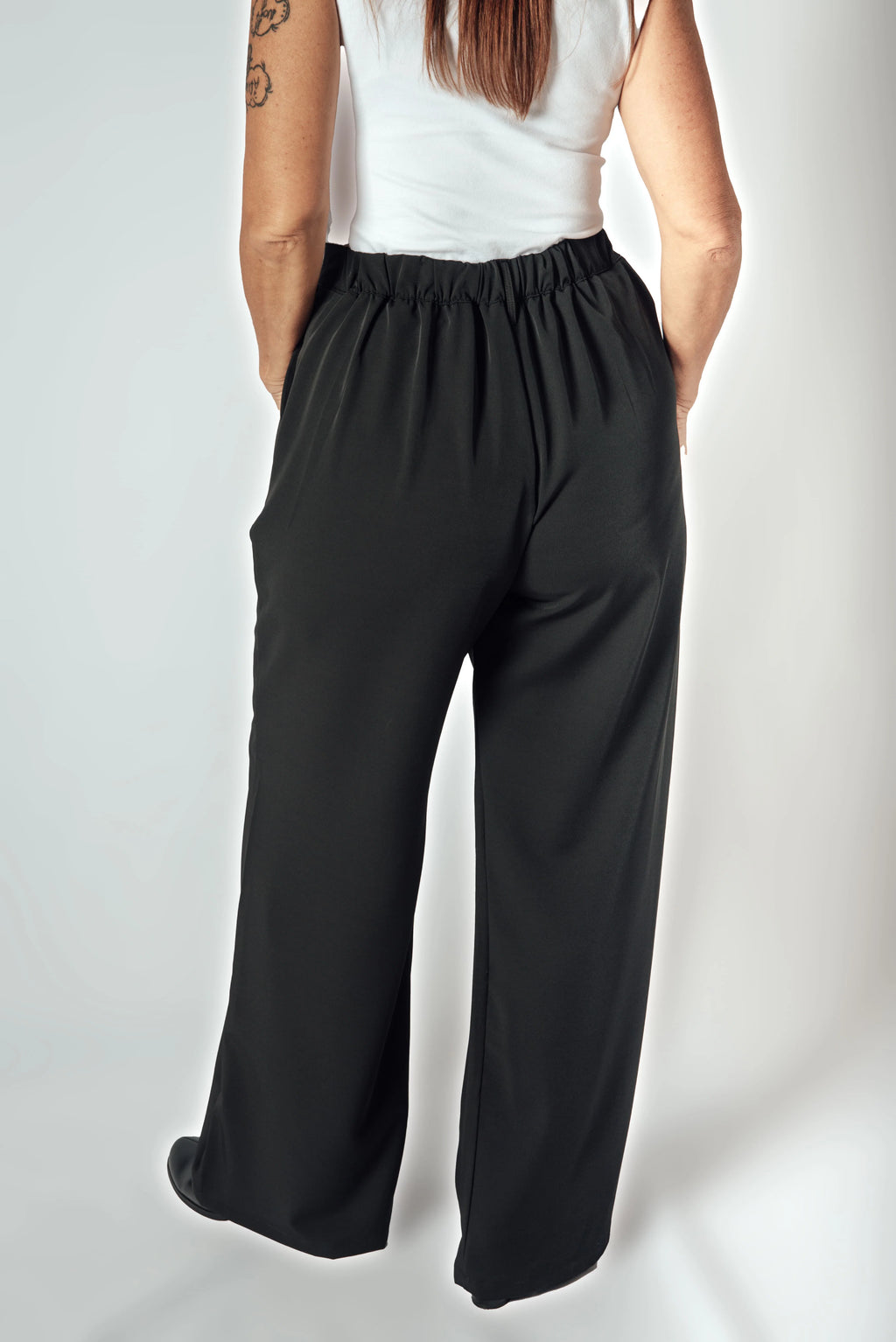 Pantalón Sastrero Wide leg Vietto con elástico atrás