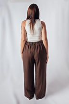 Pantalón Sastrero Wide leg Vietto con elástico atrás
