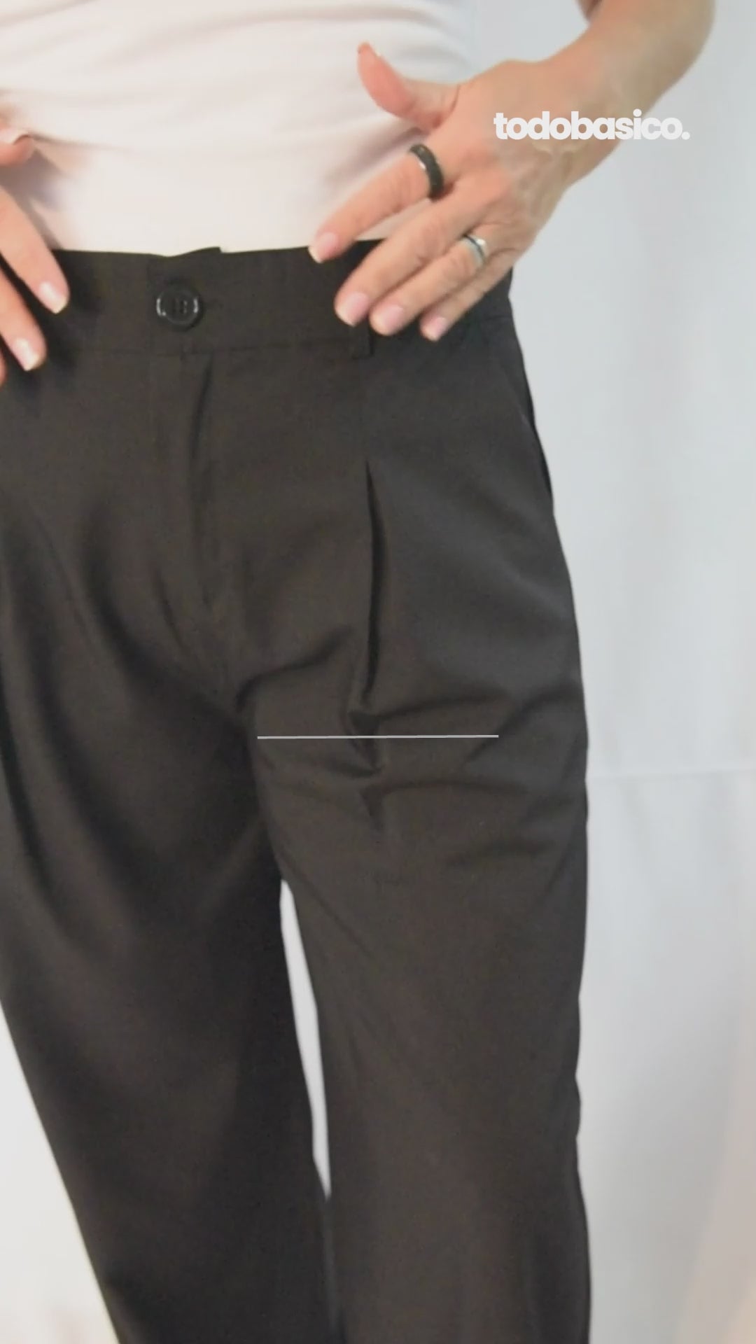 Pantalón Sastrero Wide leg Costas sin elástico