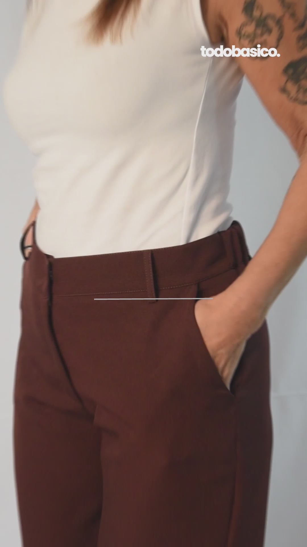 Pantalón Sastrero Wide leg Maravilla con elástico atrás